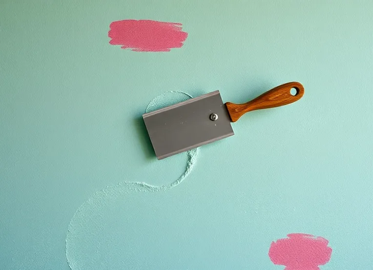 Application d'un enduit décoratif à la lisseuse sur un mur